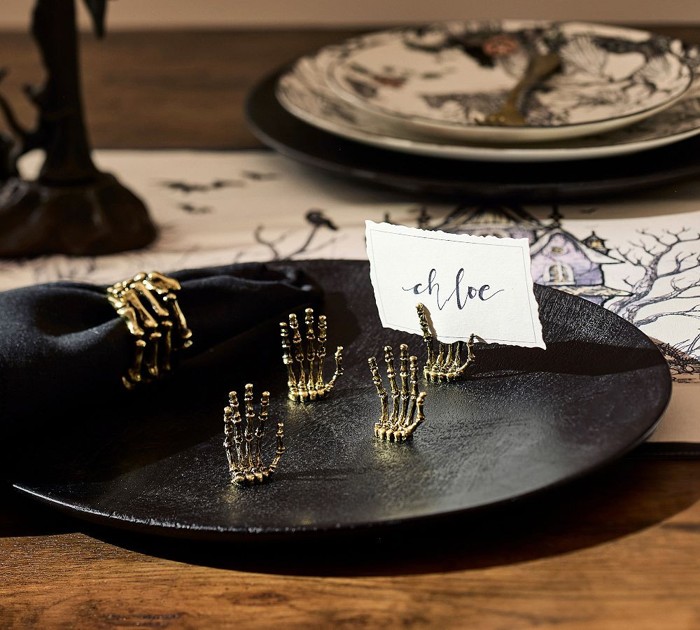 Skeleton Hand Place Card Holders - Set of 4 | Pottery Barn CA