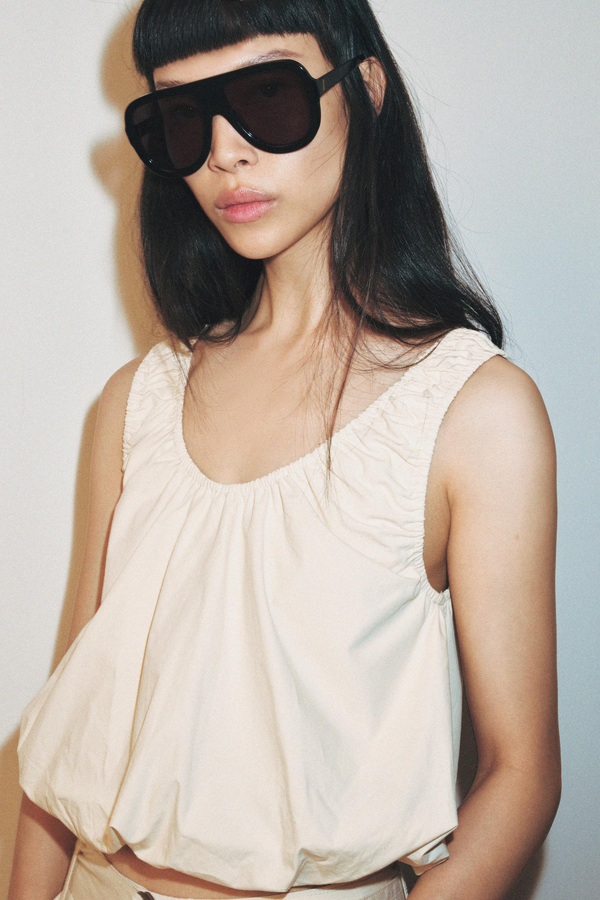 POPLIN BALLOON TOP | Zara US