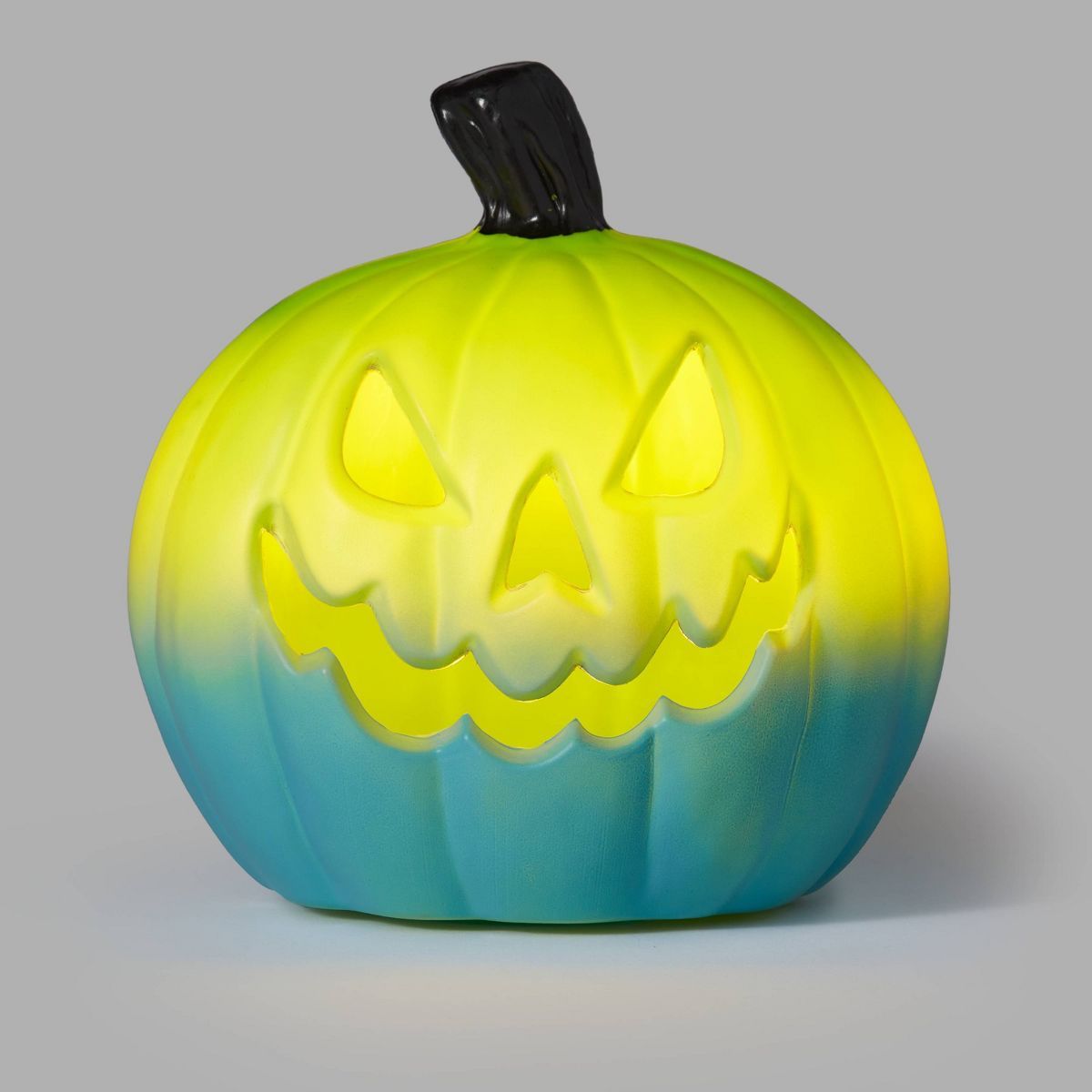 Light Up Ombre Green Night of the Vivid Dead Pumpkin Halloween Scene Prop - Hyde & EEK! Boutique... | Target