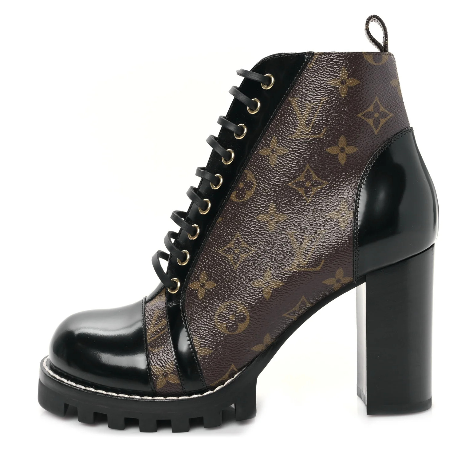 Patent Calfskin Monogram Star Trail Ankle Boots 40.5 Black | FASHIONPHILE (US)