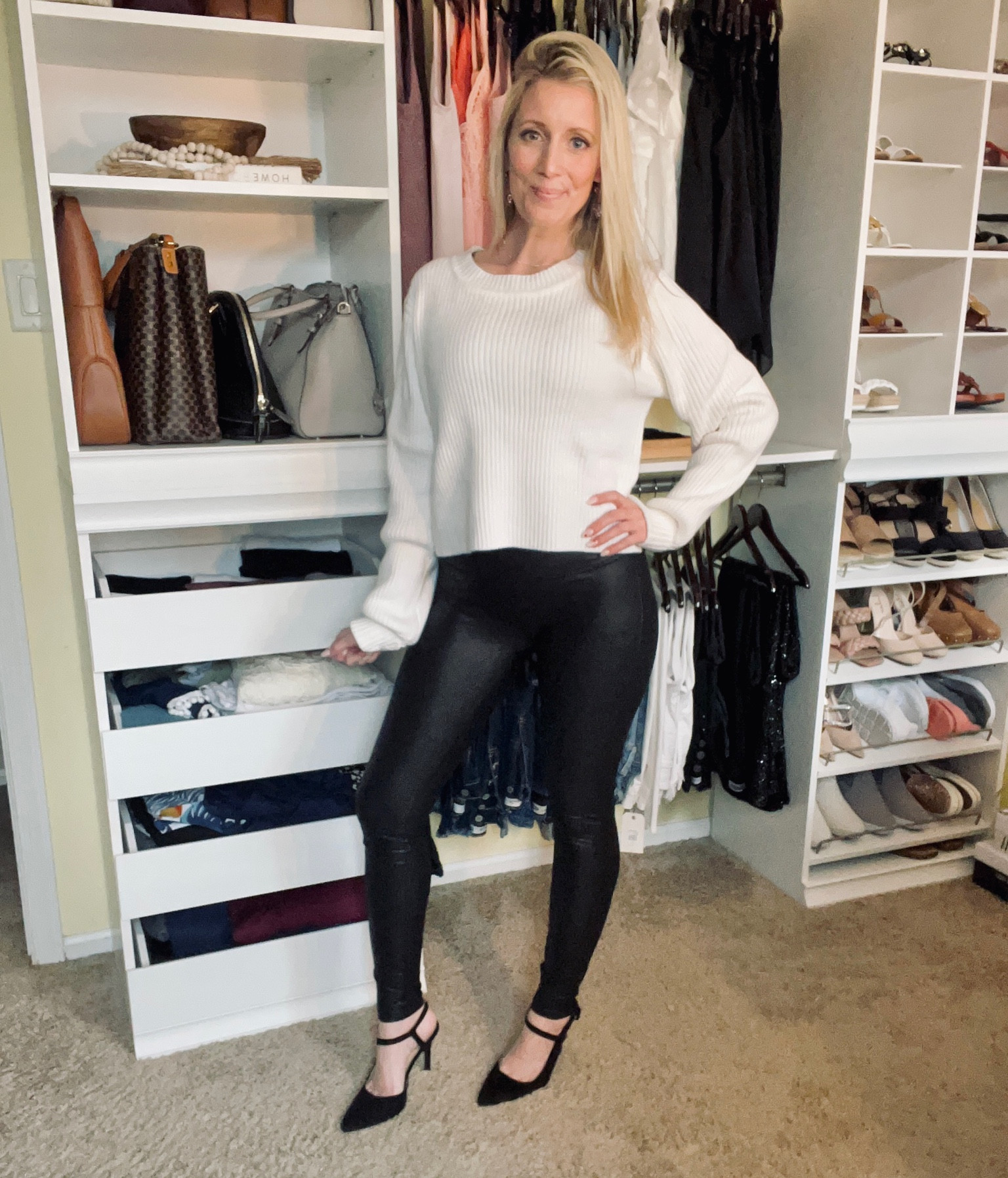 This outfit is actually super comfy all the way down to the heels! Perfect for the nights you need some comfort but still want to look spicy 🔥 

#LTKFind #LTKshoecrush #LTKstyletip