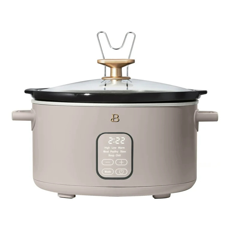 Beautiful 6 Qt Programmable Slow Cooker, Porcini Taupe by Drew Barrymore | Walmart (US)