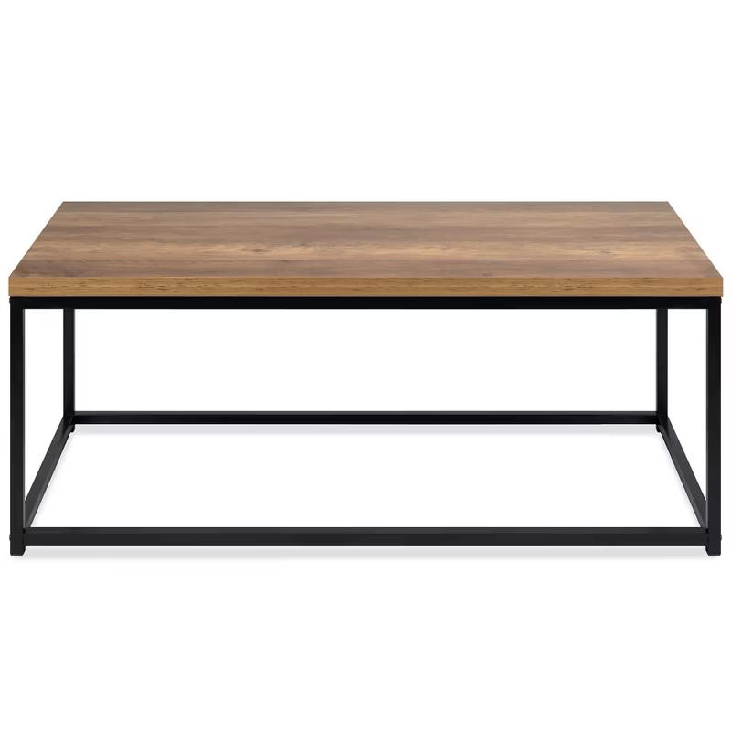 Best Choice Products 44in Modern Industrial Style Rectangular Wood Grain Top Coffee Table w/ Meta... | Target