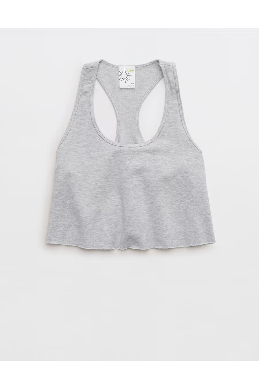 OFFLINE By Aerie OTT Crop Tank Top Women's Medium Heather Gray XXL | American Eagle Outfitters (US & CA)