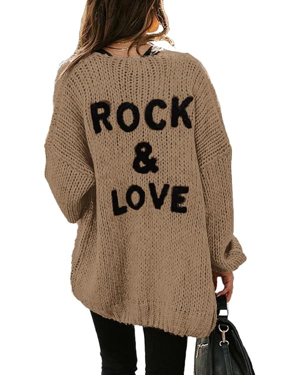 PRETTYGARDEN Women's Long Sleeve Open Front Knit Cardigans Sweaters Soft Loose Draped Coat Outerw... | Amazon (US)