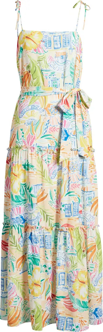 Julia Jordan Mixed Print Tiered Maxi Dress | Nordstrom | Nordstrom