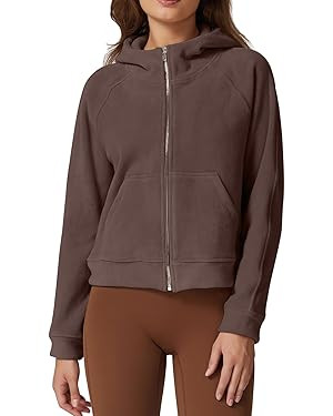 QINSEN Womens Full Zipper Hoodies Fleece Lined Collar Pullover Cozy Long Sleeve Sweatshirts | Amazon (US)