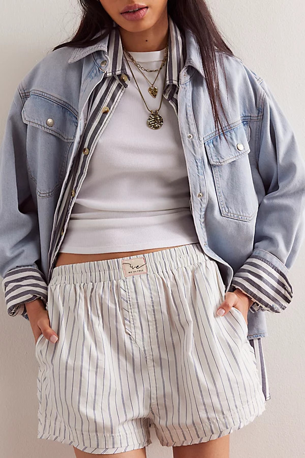 We The Free Day to Day Striped Boxers | Free People (Global - UK&FR Excluded)