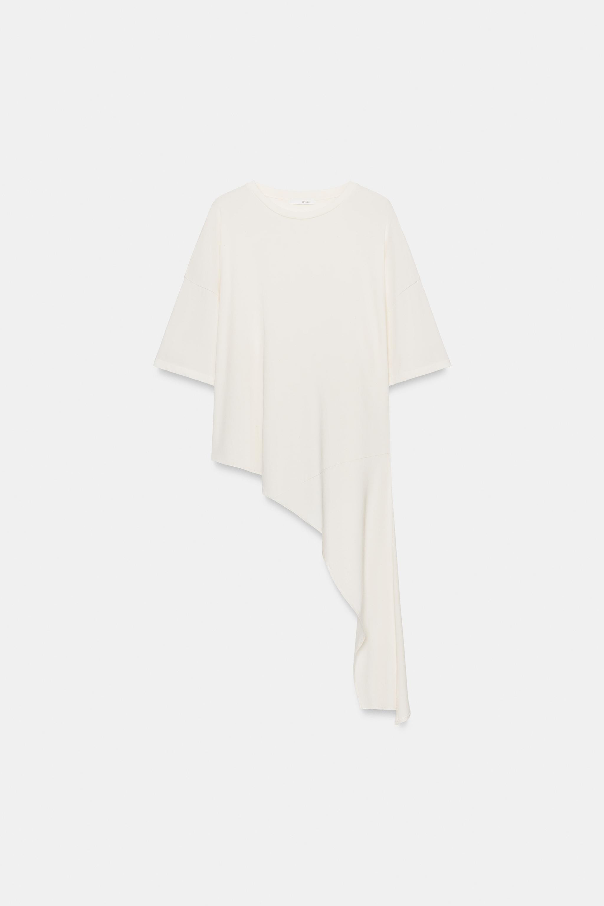 ASYMMETRICAL SLIT T-SHIRT | Zara US