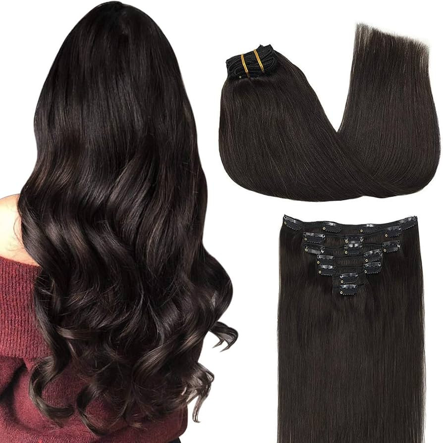 GOO GOO Clip in Hair Extensions Real Human Hair, Remy Human Hair Extensions Clip ins for Women, N... | Amazon (US)