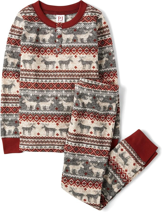 The Children's Place Family Matching, Plaid Waffle 2 Piece Pajama Sets | Amazon (US)