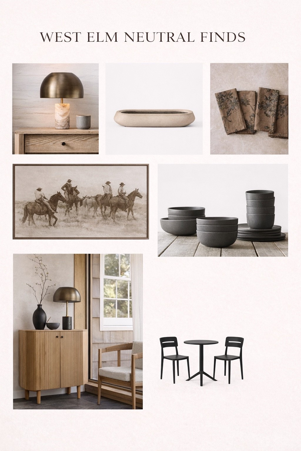 These are the kinds of West Elm pieces I always come back to when I want a space to feel calm, elevated, and effortlessly styled. A mix of soft neutrals, warm wood tones, and a little contrast with black accents keeps everything feeling balanced and intentional.

I especially love layering pieces like neutral artwork, sculptural bowls, and simple table settings to create that collected, lived-in look without over styling. The furniture and lighting here add just enough structure while still keeping the overall feel light and cohesive.

If you’re building a neutral, modern home, these are such good staples that you’ll use over and over again.

Shop all of these West Elm finds through my links.

#LTKHome