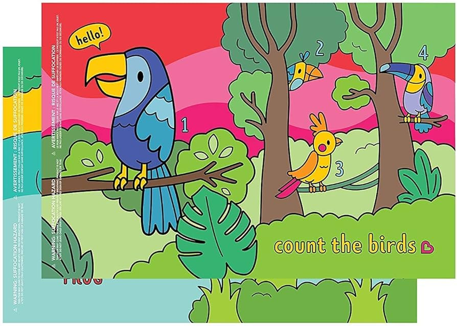 Munchkin® Story Mat™, BPA Free Disposable Placemats for Kids, 18 Pack, 2 Designs | Amazon (US)