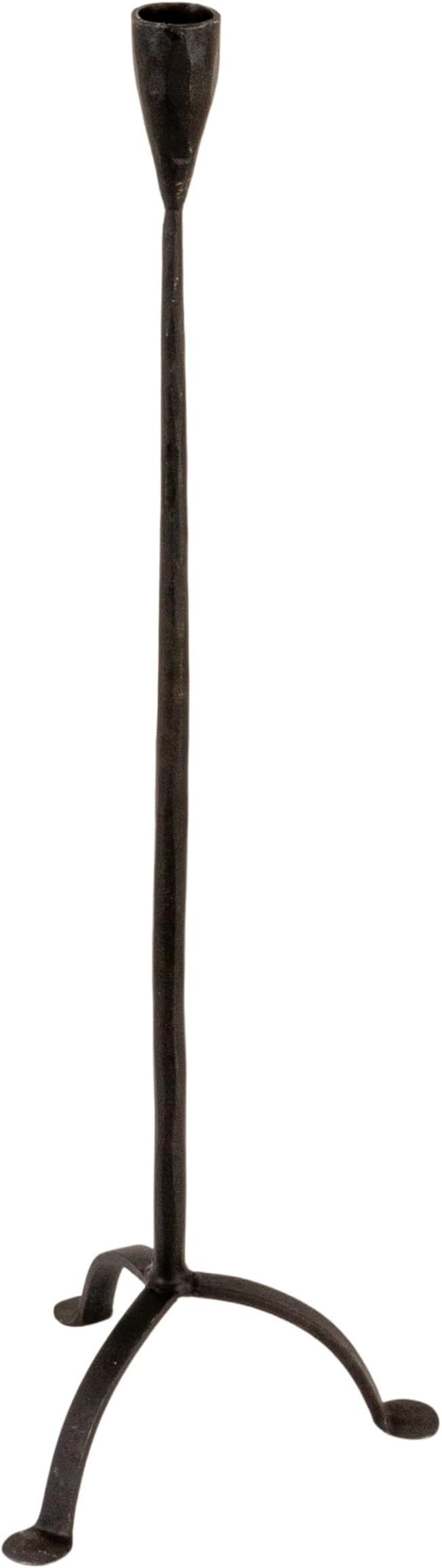 Creative Co-Op 20" H Hand-Forged Cast Metal Footed Taper Holder, Black | Amazon (US)