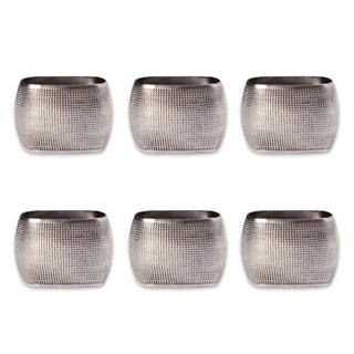 DII® Silver Textured Square Napkin Rings, 6ct. | Michaels Stores