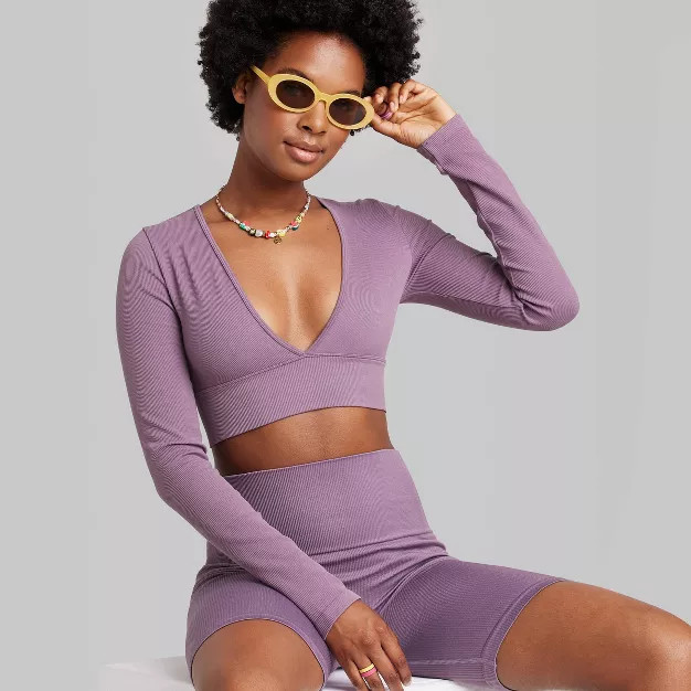 Women's Long Sleeve Seamless Tiny Top - Wild Fable™ | Target