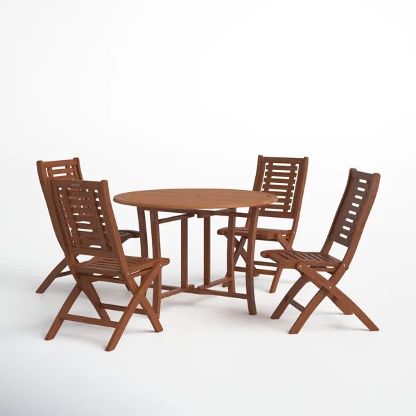 Fleur 4 - Person Round Outdoor Dining Set | Wayfair North America