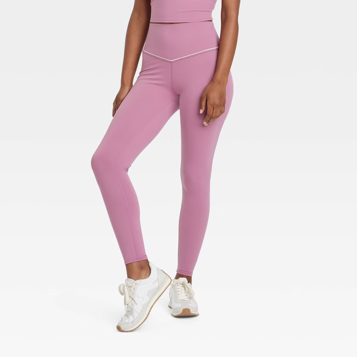 Women's High Rise Tipped 7/8 Leggings - JoyLab™ Mauve S | Target