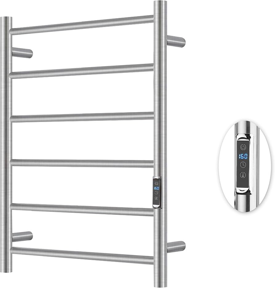 Heated Towel Racks for Bathroom, Wall Mounted Electric Towel Warmer Racks with Timer & Temperatur... | Amazon (US)