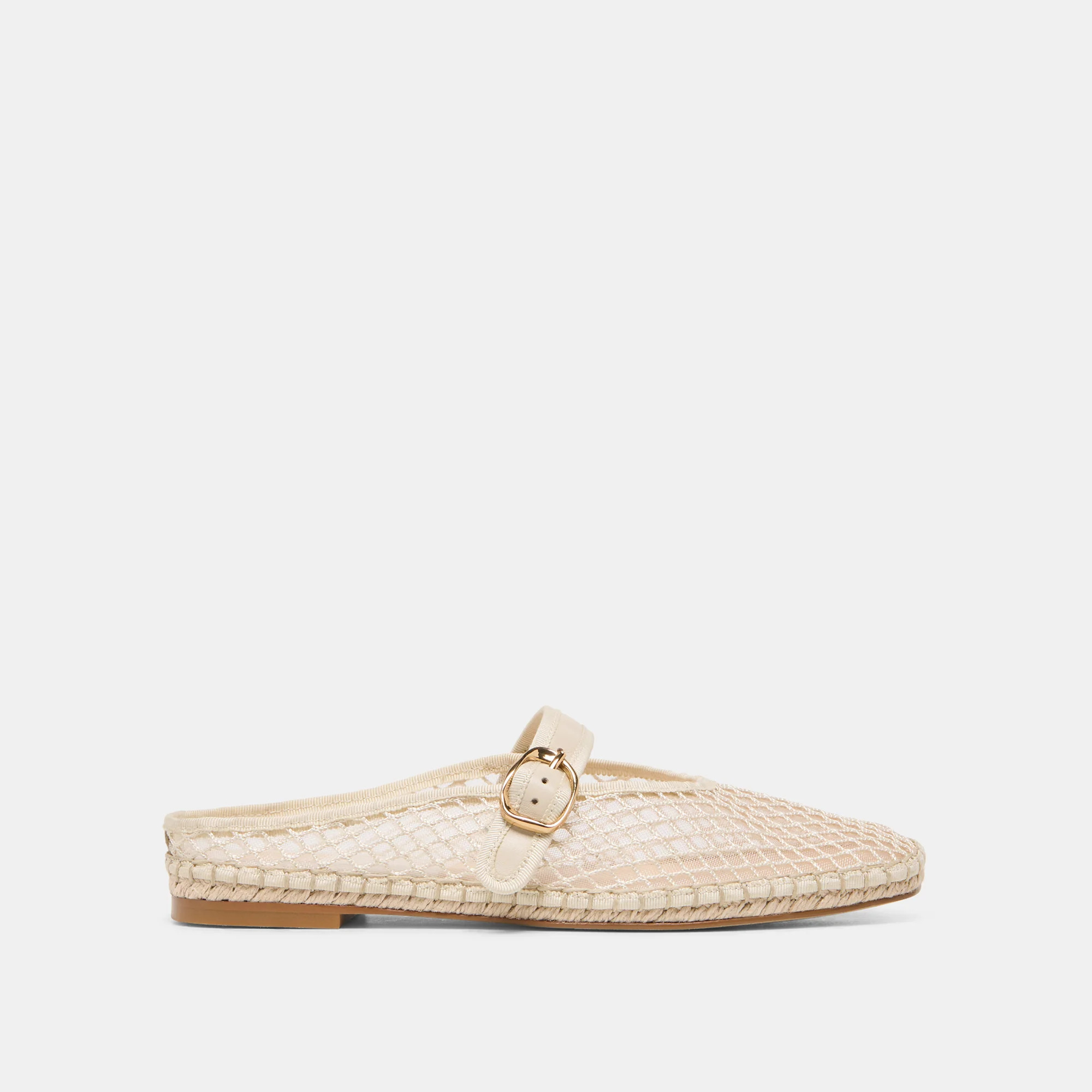 Milie Flats Ecru Woven Mesh | DolceVita.com