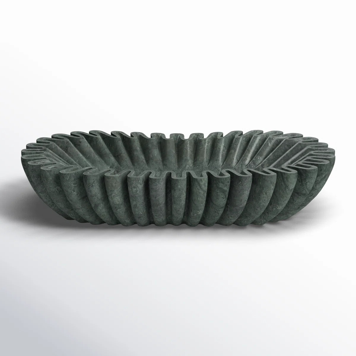 Vanderwall 16" Arkin Wavy Marble Bowl | Wayfair North America