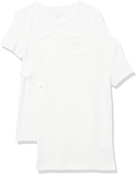 Amazon Essentials Women's Slim-Fit Short-Sleeve Crewneck T-Shirt, Pack of 2 | Amazon (US)