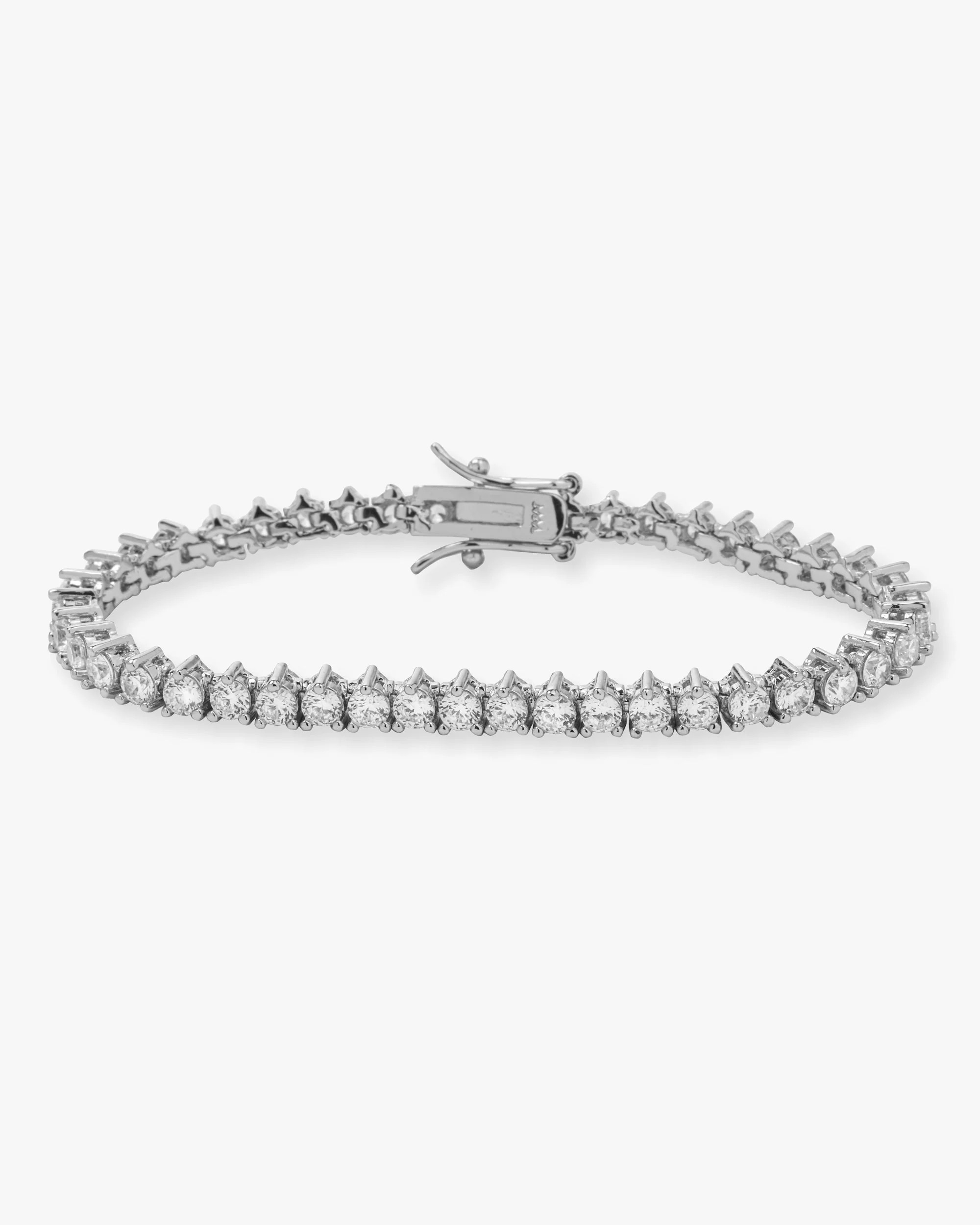 Not Your Basic Tennis Bracelet - Silver|White Diamondettes - 7 | Melinda Maria Jewelry