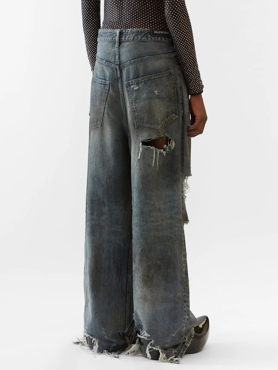 Distressed wide-leg jeans | Matches (US)