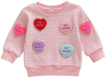 Lucikamy Toddler Baby Girl Boy Valentines Day Outfit Long Sleeve Letter Print Sweatshirt Shirt In... | Amazon (US)