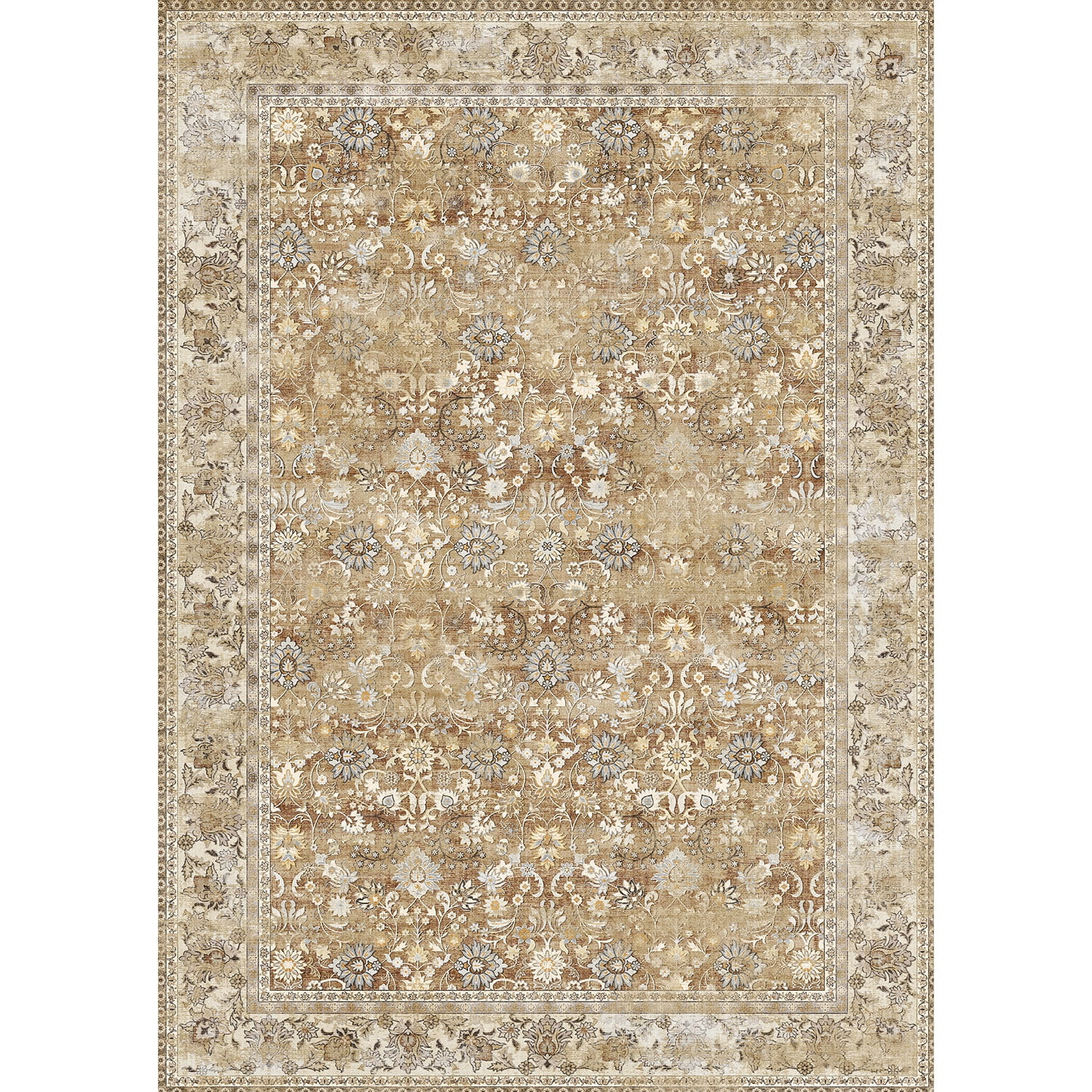 BERTHMEER 8'x10' Large Taupe Vintage Oriental Traditional Floral Area Rugs for Living Room Bedroo... | Walmart (US)