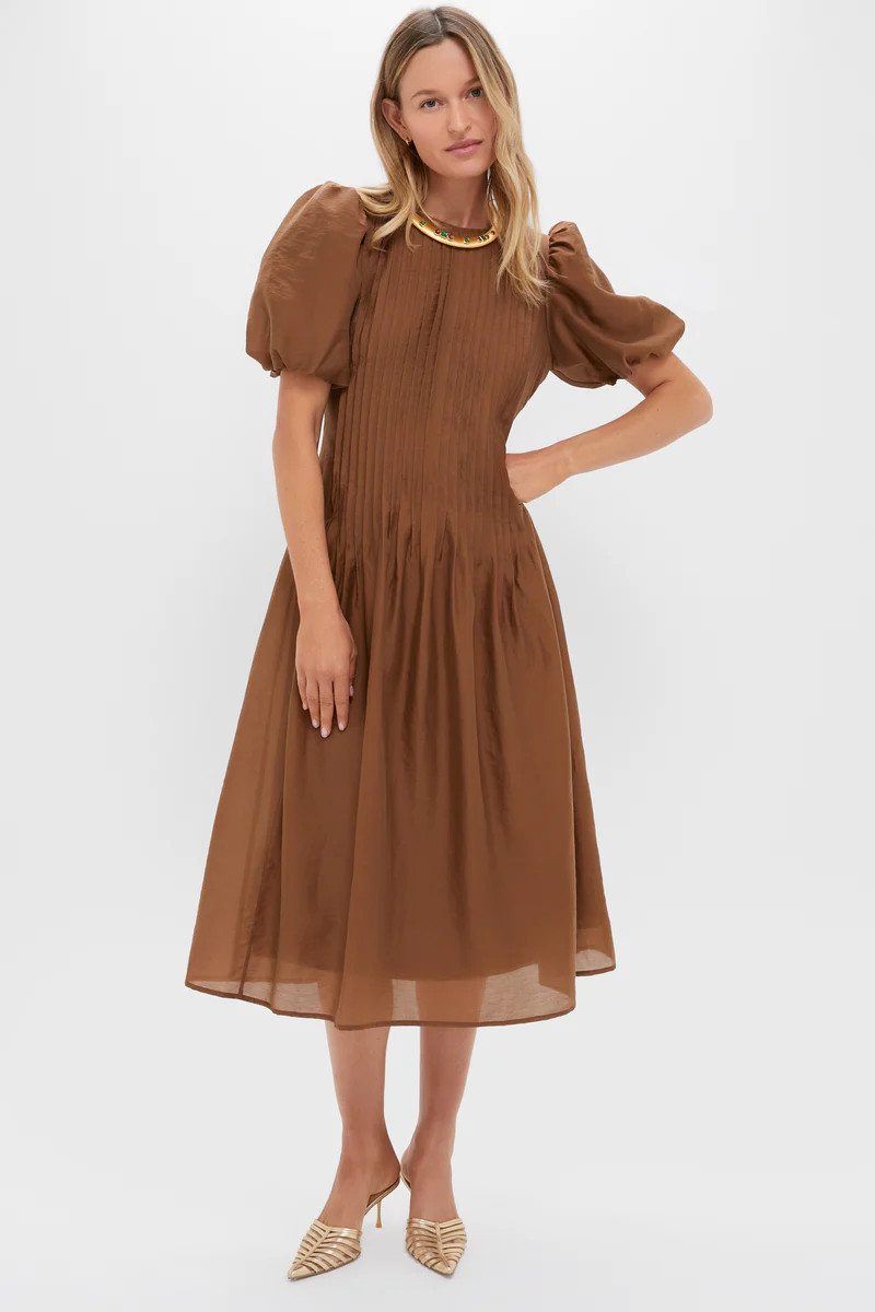Toffee Nut Taffeta Mere Dress | Tuckernuck (US)