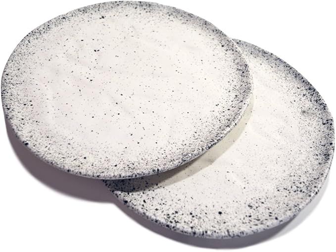 RoRo Ceramic Stoneware White Speckled Hand-Crafted Dinner Plate, 11 Inch Set of 2 | Amazon (US)