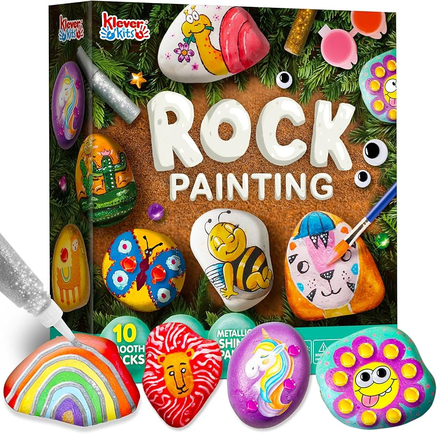 JOYIN Rock Painting Kit for Kids, Arts and Crafts for Girls & Boys Ages 6-12, DIY Supplies for Pa... | Amazon (US)