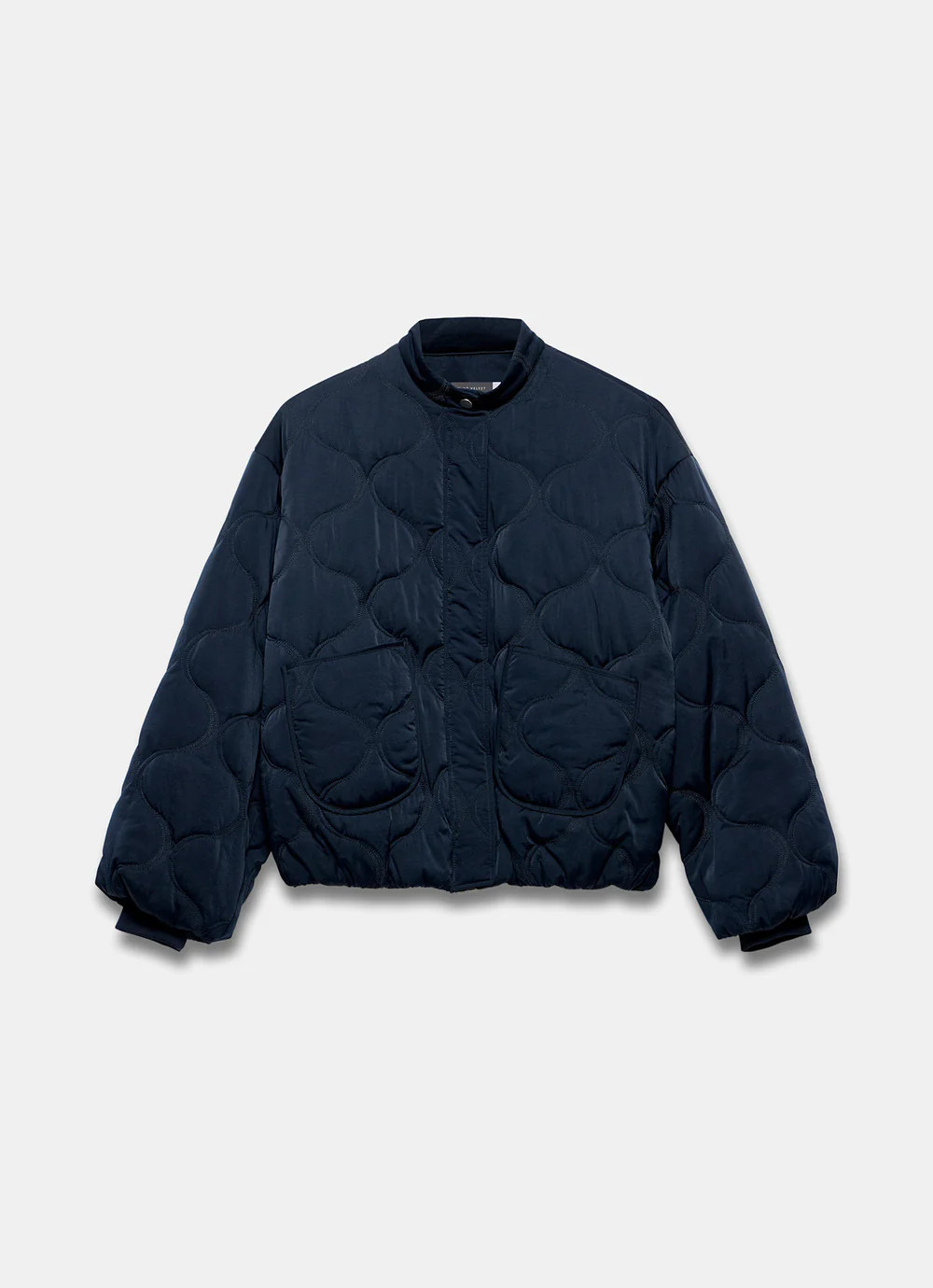 Navy Quilted Bomber Jacket | Mint Velvet