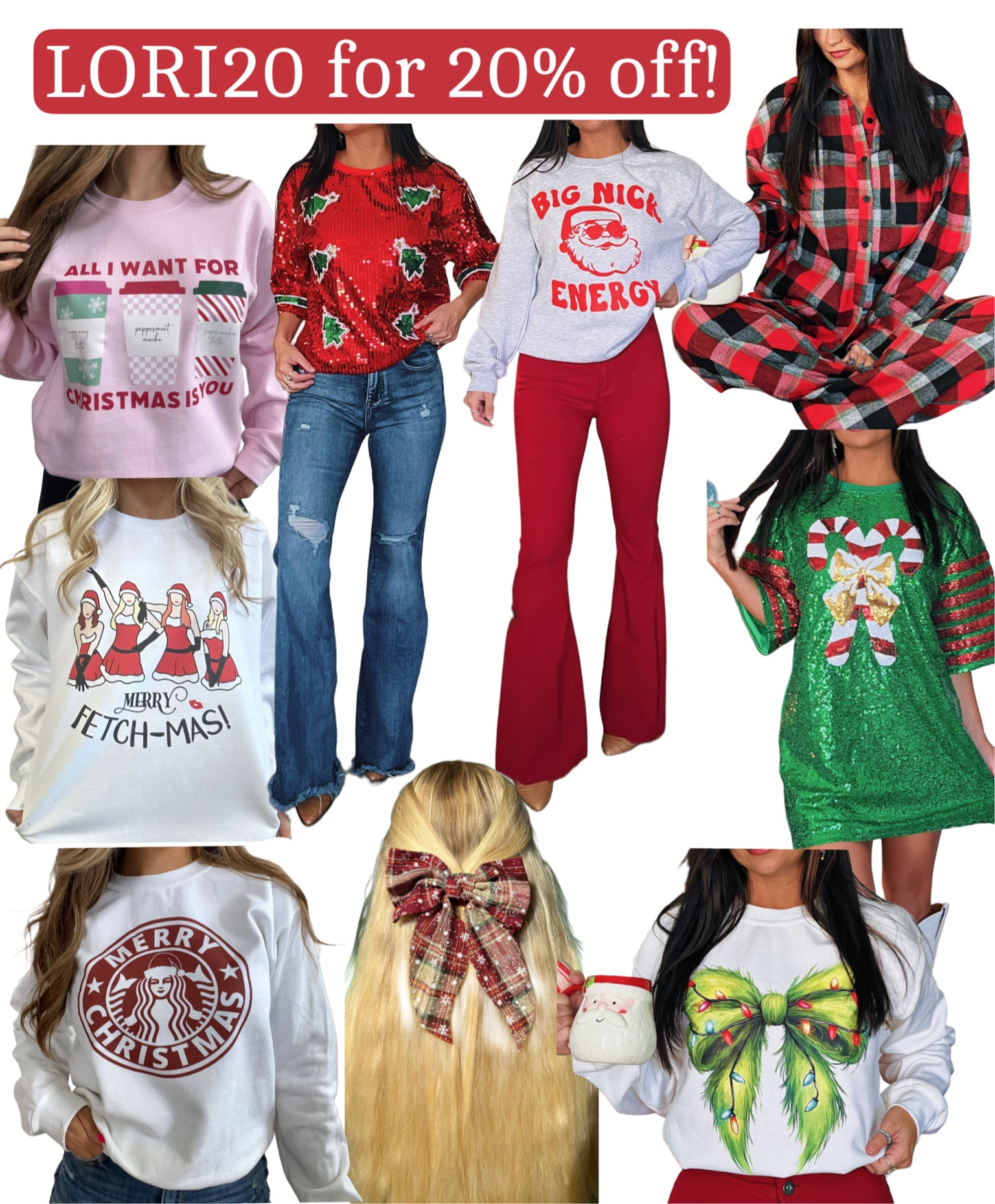 20% off holiday pjs, crewnecks, and more with code LORI20


#LTKStyleTip #LTKHoliday
