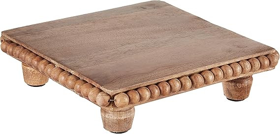Mud Pie Beaded Wood Trivet, 8" x 8", Brown | Amazon (US)