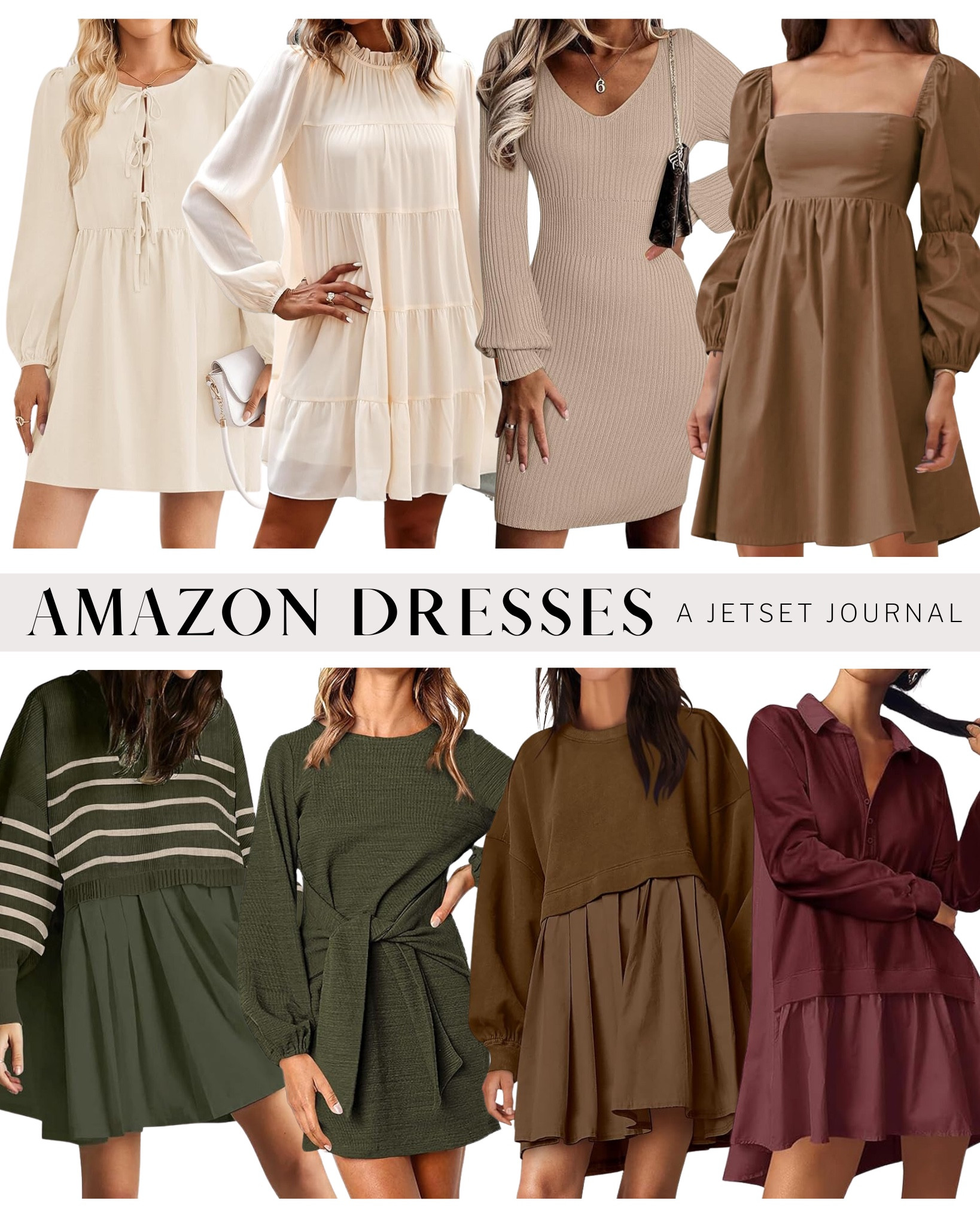 Fall in love with these dresses that bring the ultimate fall vibe!
fall fashion, outfit idea, mini dress, casual outfit idea, tunic dresses, top picks, trendy style, amazon fashion, affordable finds

#LTKU #LTKStyleTip #LTKSeasonal