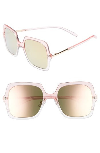 Women's Bp. Translucent Square Sunglasses - Crystal Pink | Nordstrom