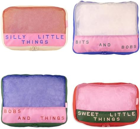 ban.do Getaway Polyester and Mesh Packing Cube Set, Includes 4 Foldable Luggage Organizers in Var... | Amazon (US)