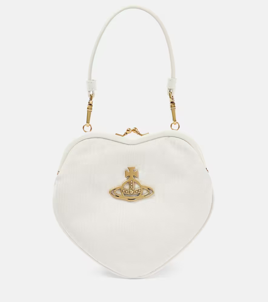 Vivienne Westwood Belle Heart Mini leather-trimmed shoulder bag | Mytheresa (UK)