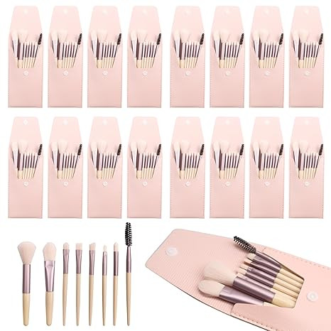 16 Sets Travel Makeup Brush Set Synthetic Fiber Face Foundation Make up Brushes Bridesmaid Gift w... | Amazon (US)