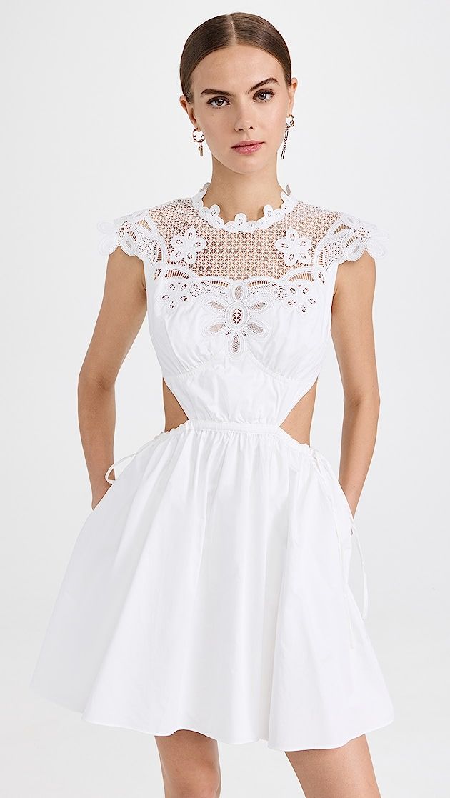 Lace Bib Mini Dress | Shopbop