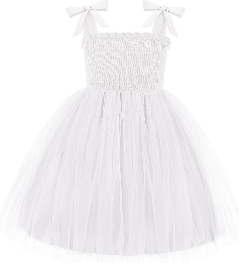 Arshiner Toddler Girl Tutu Dress Summer Bow-Tie Straps Casual Dresses Kids Princess Flowy Swing C... | Amazon (US)