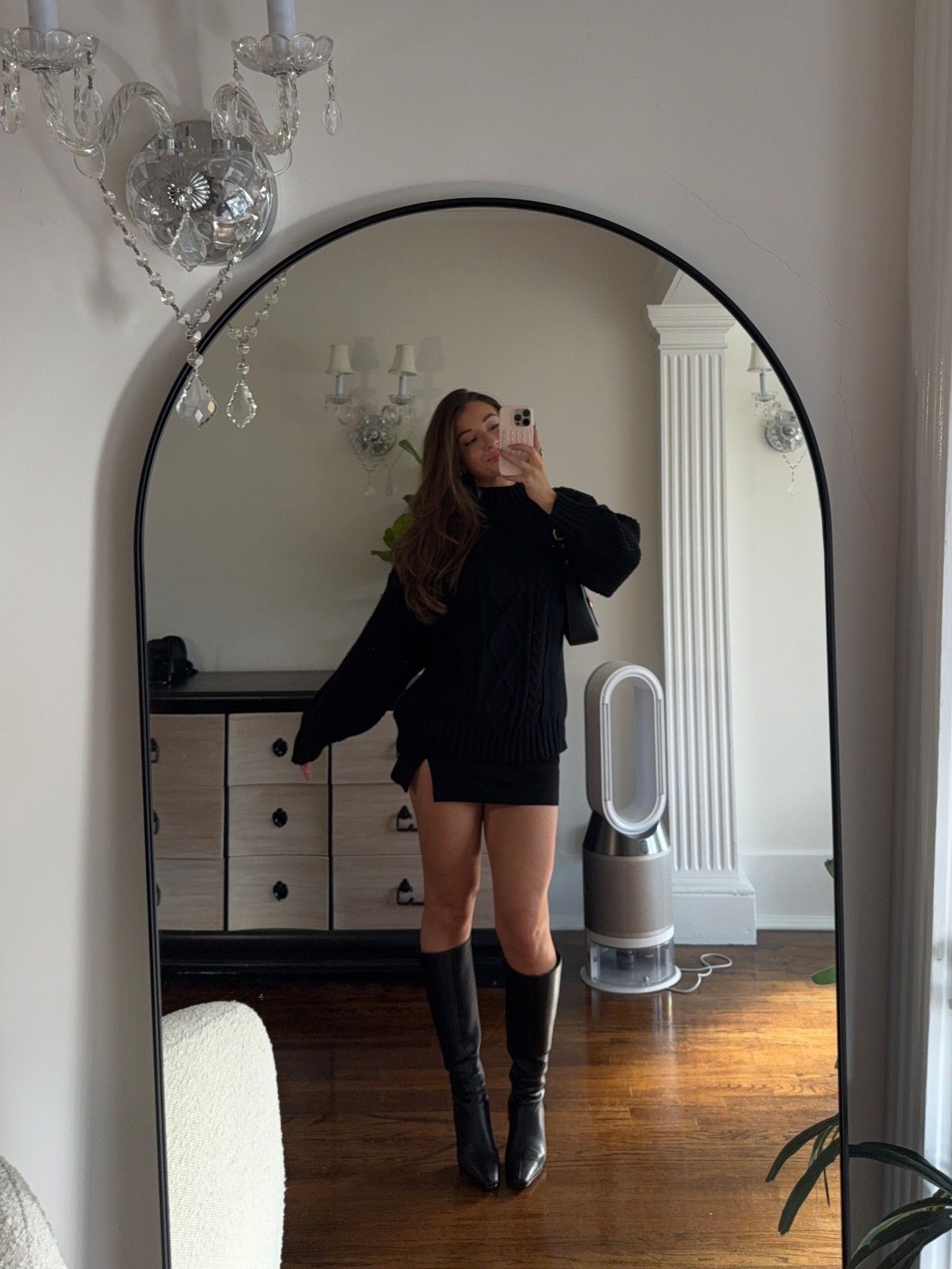 medium sweater 
small skort 