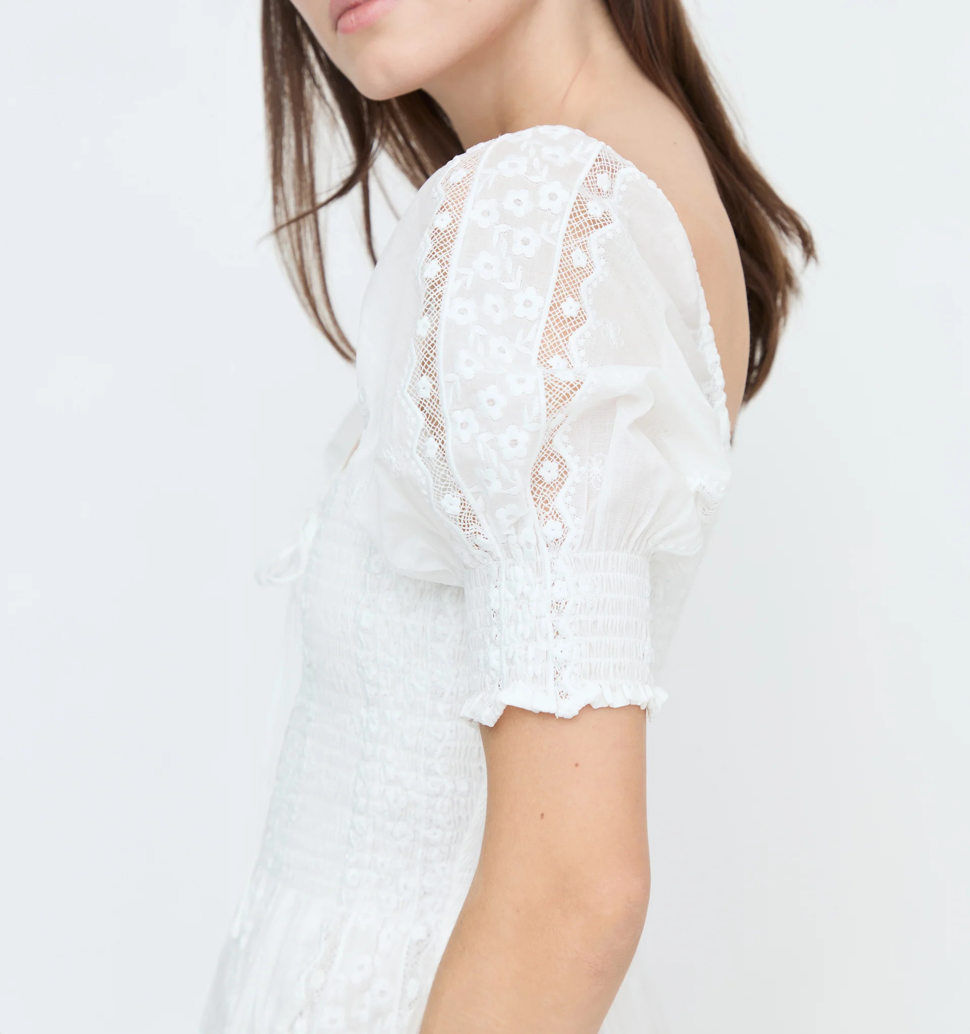 The Madeline Nap Dress - White Broderie Voile | Hill House Home US