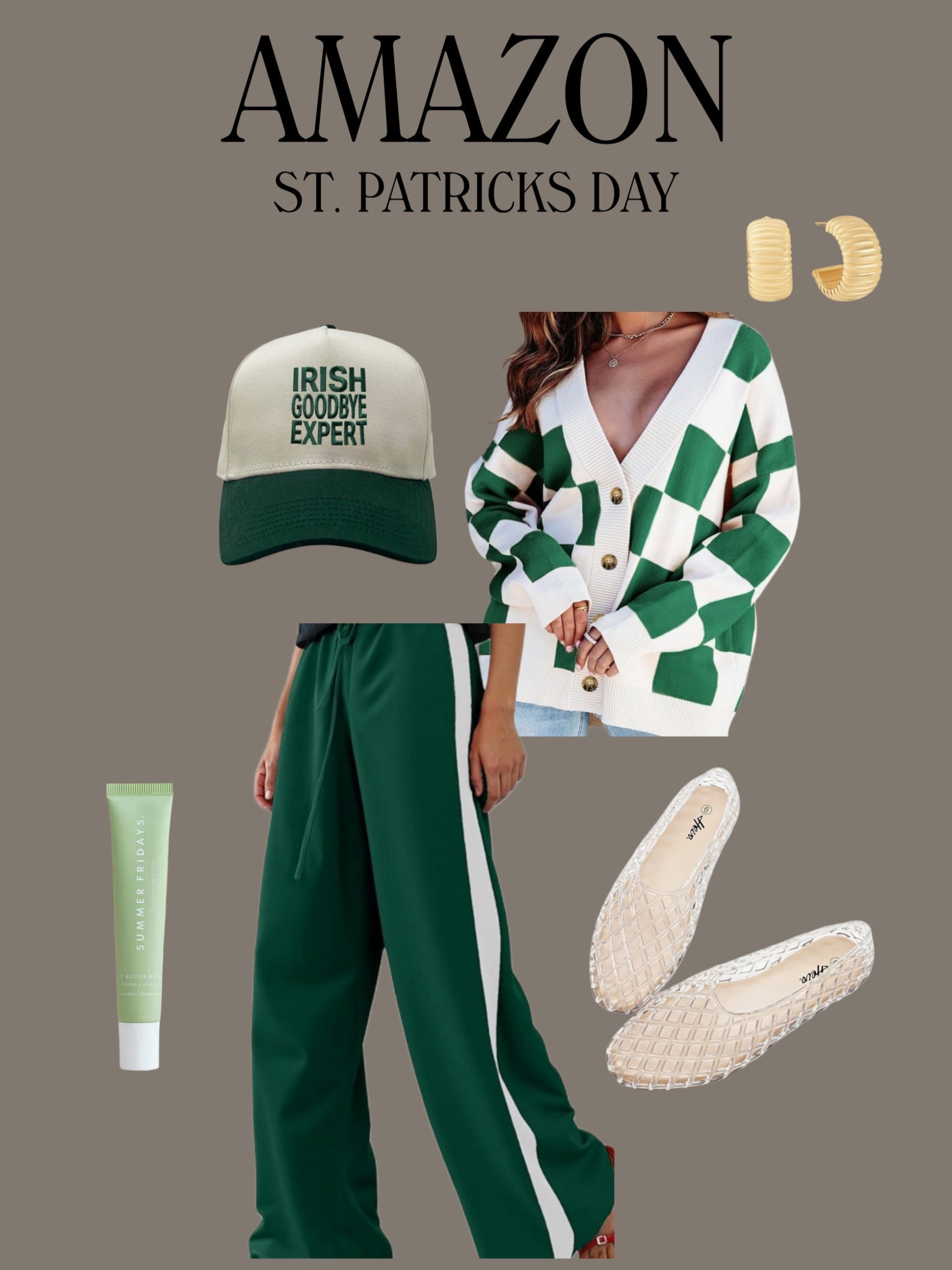 Amazon St Patrick's Day 🍀🌈

Green outfits - st Patrick's day - spring - casual - elevated - comfy - sandals - gold shoes - barrel pants 

#LTKootd