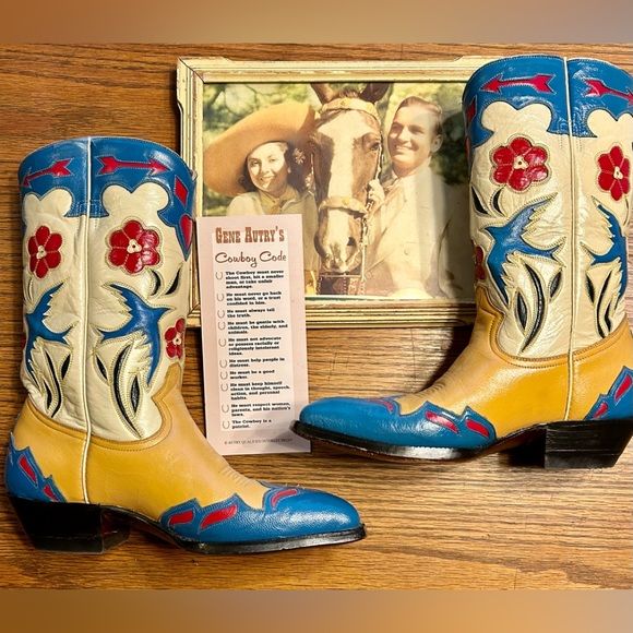Bluebird Cowboy Boots Montana New Old Stock Gene Autry Centennial Women 7.5 | Poshmark