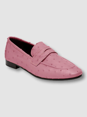 $749 Bougeotte Women's Pink Flaneur Ostrich Slip-On Flat Shoe Sz EU 35.5/US 5.5 | eBay US