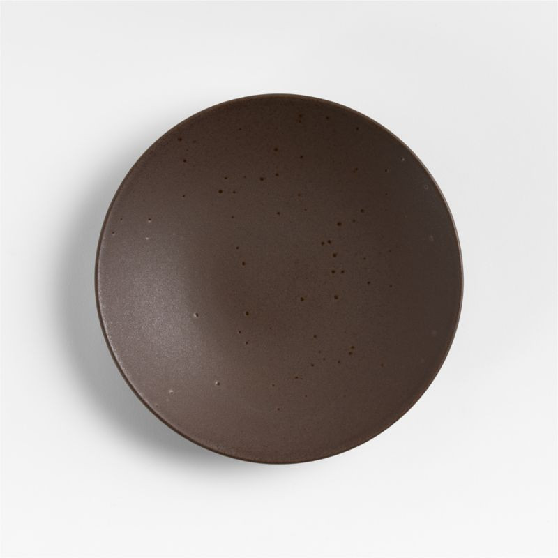 Craft Espresso Stoneware Coupe Salad Plate + Reviews | Crate & Barrel | Crate & Barrel