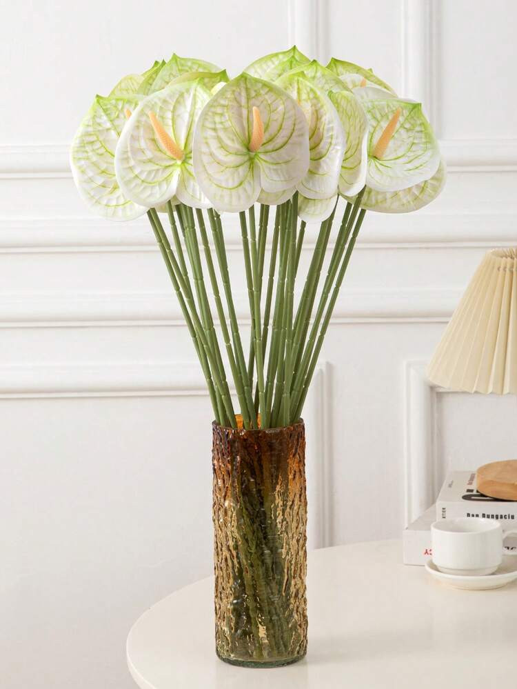 1PC/3PCS/5PCS,High-Grade Material Anthurium Lily(Cyan), Soft PVC, Flexible Shape And Easy To Save... | SHEIN